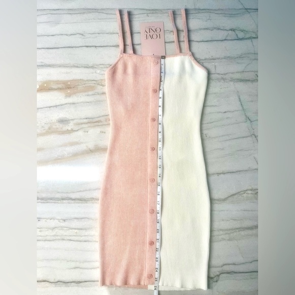 Blue Blush Color Block Sweater Mini Dress - Picture 3 of 4